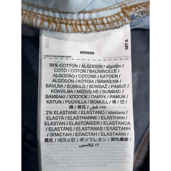 MNG Sienna Womens Wide-Leg Frayed Hem Blue Denim Jeans EUR 36 USA 4 - Picture 4 of 11